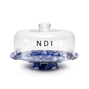 แท่นวางเค้กอะลูมิเนียมสำหรับตกแต่งงานเลี้ยงปีใหม่แท่นวางเค้กเคลือบสีฟ้าสำหรับตกแต่งงานเลี้ยงฉลอง - Product Image 1