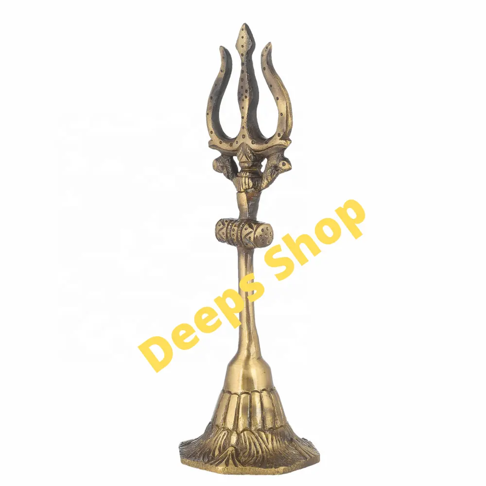 Siwa Trisul Kuningan Dibuat Trishul Diproduksi dari Simbol Diari Dewa Siwa Hindu Spiritual