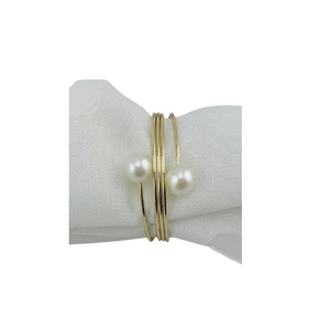 Nouveau design rond de serviette de cuisine en métal pour restaurant vaisselle rond de serviette décoratif à des prix abordables - Product Image 1