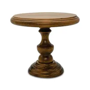 New Arrival Wooden Cake Stand Eco Friendly Natural Polished Luxury 1 Tier Cake Stands Custom Handcrafted Serving Dessert Platter