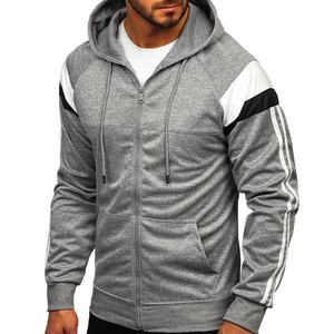 Sweat-shirts à capuche zippés en polaire pour hommes de haute qualité, coupe régulière, vente en gros, hiver, uni, teint, personnalisable - Product Image 2