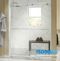 Porte de douche en verre trempé sans cadre Seawin, style attrayant