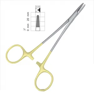 Wholesale Gold handle Price Baumgartner Needle Holder TC Forceps for surgery and teeth operating use