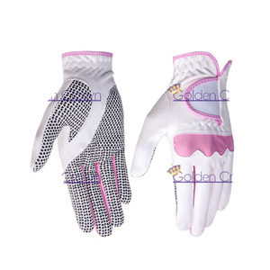 ถุงมือกอล์ฟผู้หญิงแบบพรีเมี่ยมผ้าไมโครไฟเบอร์ยืดหยุ่นระบายอากาศได้ดีทำจากหนังสำหรับกีฬากลางแจ้งปั่นจักรยาน - Product Image 2