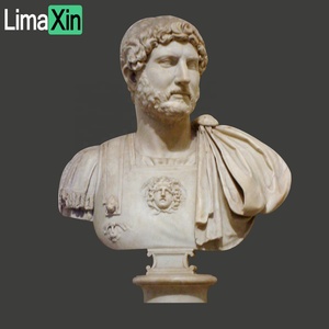 Villa decorativa italiano marmo scultura di pietra naturale del busto bianco statua di marmo <span class=keywords><strong>romano</strong></span> - Product Image 2