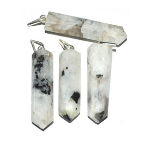 Get Online Rainbow Moonstone Pencil Pendants : Rainbow Moonstone Pencil Pendants for Sale - Product Image 1