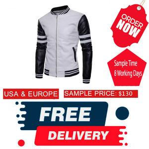 เสื้อทีมเบสบอลทีมตัวแทนนักเบสบอลแขนเสื้อหนังแบบวิทยาลัยของผู้ชายปักโลโก้ได้ตามต้องการสำหรับฤดูหนาว - Product Image 4