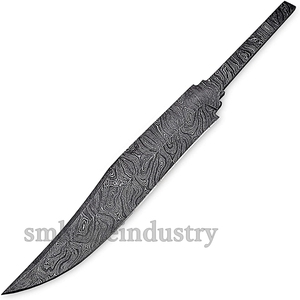 Cuchillo de Caza Bowie de Acero de Damasco Forjado a Mano DIY OEM con Hoja en Blanco de 14.50 Pulgadas (Smk1990) - Product Image 2
