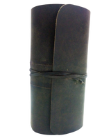 Étui à crayons de couleur personnalisé par le fabricant, pochette pour croquis, dessin, écriture, stylos, étui en cuir véritable à 100 % avec cordon de serrage