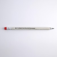 Crayon en papier journal recyclé OEM, sûr, non toxique, écologique, avec logo personnalisé, couleur arc-en-ciel, 7 pouces, pour bureau/école, avec gomme