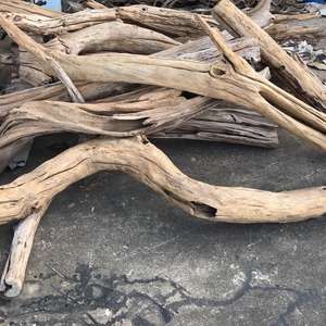 Style d'art populaire, bois flotté, bois de teck naturel, technique polie - Product Image 2