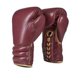 Vente en gros de gants de boxe professionnels en cuir véritable, de haute qualité, faits sur mesure, de poinçonnage, d'entraînement, de dentelle réglables, nouvelle collection 2022 - Product Image 1
