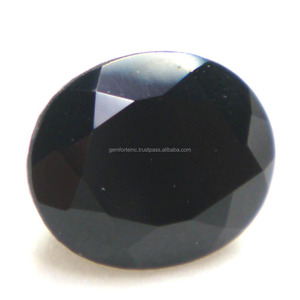Piedra de Ónice Negro Natural de 10 mm, Gema Suelta, Redonda, Ovalada, Multiforma, Facetada, Corte Checker, Calidad 4A - Product Image 2