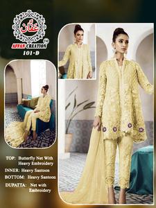 Pakistani-India <strong>Designer</strong> Fancy <strong>Net</strong> Three Piece <strong>Suits</strong> Eid Collection <strong>Latest</strong> Quality Original Pakistani <strong>Suits</strong> Churidar - Product Image 6