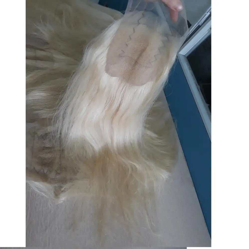 High quality Vietnamese blonde hair HD Transparent Swiss lace 6x6 closure