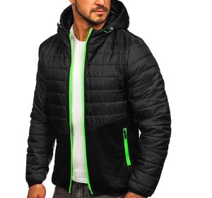 Blouson aviateur d'hiver personnalisé grande taille pour hommes veste de vol en toile à col montant et enduit de bulles vente en gros - Product Image 1
