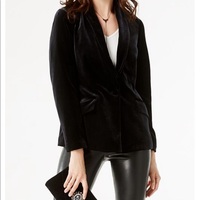 Yüksek Kaliteli Slim-Fit Özel Tasarım Blazer Takım Tek Tokalı V Yaka Uzun Kollu Spandeks/Polyester Rüzgar Geçirmez Nefes Alabilen Kadın Takımı