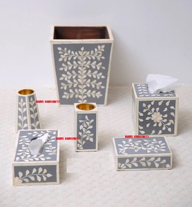 MOTHER OF PEARL เตาเผาเครื่องหอมประดับ,กล่องทิชชู่ทำจากไม้ไผ่กล่องเก็บของและถังขยะตกแต่งเทศกาลรอมฎอนสำหรับให้เป็นของขวัญแจกฟรี - Product Image 1