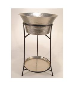 Bañera de bebidas suave de plata metálica con soporte de hierro de calidad superior para decoración de hogar de lujo - Product Image 4