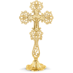 Croix murale islamique en laiton gravé, fournitures d'église en croix - Product Image 3