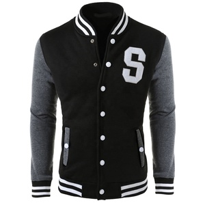 เสื้อแจ็กเก็ตมีแขนเสื้อแจ็กเก็ตมหาวิทยาลัยมีสไตล์ - Product Image 1