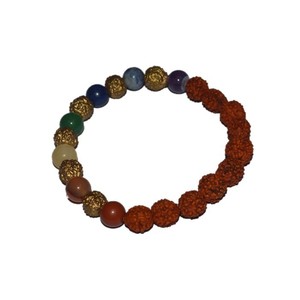 Chakra Stone With Rudraksha <b>Bracelets</b> - Product Image 1