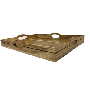 ร้อนขายไม้ให้บริการถาดที่มีด้ามจับแผ่นและจานที่ให้บริการจานร้านอาหารใช้เครื่องครัวเครื่องใช้ในบ้านตารางใช้ - Product Image 3