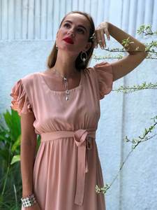 Nouvelle robe de plage attrayante à manches courtes pour femmes à la mode en gros robe longue à fleurs pour femmes - Product Image 4