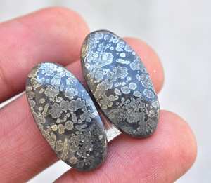 Par combinado de pendientes de oro Apache, al por mayor, marcasita, Gema Natural, pirita de alta calidad - Product Image 2