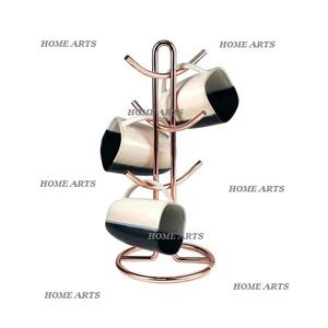 Porte-gobelet en métal de conception nouvelle en or rose, pour la maison et l'hôtellerie, présentoir à gobelets en verre par Home Arts - Product Image 1