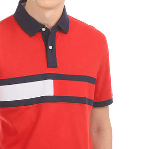 เสื้อโปโลผู้ชายสีแดงและสีดำ,ออกแบบโลโก้ของคุณเองได้ตามต้องการ - Product Image 5