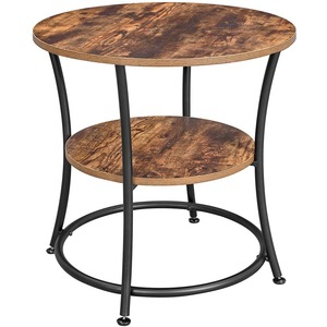 <span class=keywords><strong>Table</strong></span> <span class=keywords><strong>basse</strong></span> de salon <span class=keywords><strong>VASAGLE</strong></span>, design industriel, brun rustique, assemblage facile, <span class=keywords><strong>table</strong></span> d'appoint <span class=keywords><strong>ronde</strong></span> avec 2 étagères - Product Image 1