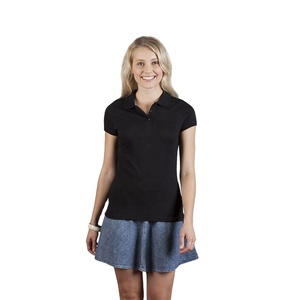 Camisa Formal de Punto 100% Algodón para Mujer, con Logotipo Personalizado, Mangas Cortas, Transpirable, de Secado Rápido, Ecológica - Product Image 1