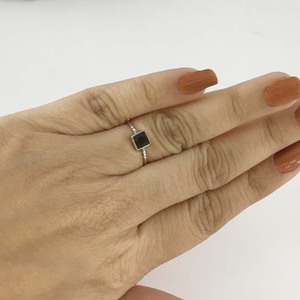 Anillos de plata 925, venta al por mayor, anillos cuadrados de compromiso de plata 925 para mujer, joyería de piedras preciosas ahumadas, anillos de plata de ley 925 a granel - Product Image 3