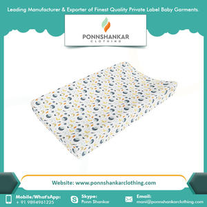 100% coton biologique certifié GOTS, vente en gros, housse de matelas à langer personnalisée pour bébé avec étiquette logo et emballage - Product Image 6