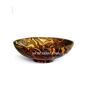 Handcrafted Printed Finished Food Server <b>Wooden</b> <b>Bowls</b> Salad Or <b>Fruits</b> Serving <b>Bowl</b> After Dinner Dessert Server <b>Wooden</b> <b>Bowl</b> - Product Image 1
