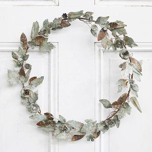 Couronnes pour mur suspendu feuille métallique Design couronne métallique ronde pour printemps toutes saisons décoration de fenêtre de mur de mariage intérieur - Product Image 2