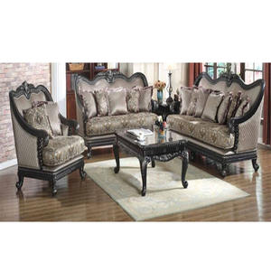 Ensemble de canapé de salon 5 places en teck massif, couleur personnalisée, style moderne et élégant - Product Image 1