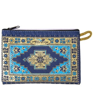 Turkish Woven Wallet With Carpet - Rug Design Golgen Handled. Made in Turkey... From Turkey - Product Image 1
