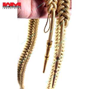 Agujetas Ceremoniales Hechas a Medida |   Accesorios para Uniformes |   Cordones de Hombro Trenzados Dorados Ceremoniales Estadounidenses - Product Image 6