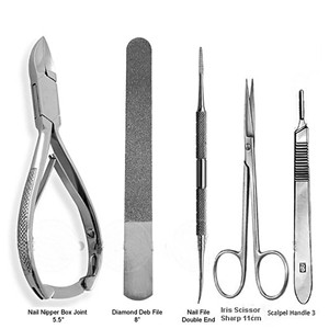 Podiatry Chiropody Dũa Móng Chân Iris 5 Cái Bộ Dụng Cụ Cắt Móng Chân Kim Cương - Product Image 2