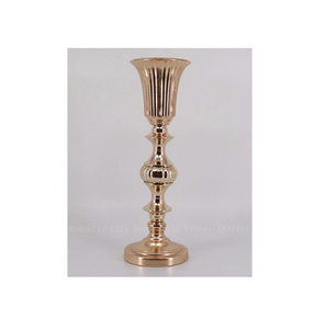 Jarrones de Metal con flores para decoración del hogar, jarrones de lujo con acabado dorado, modernos, superventas, soporte para plantas - Product Image 1