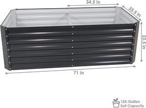 Iqbal Collection IC22205 Black Powder Coated Galvanized Customized Eco-Friendly Durable Farmhouse Indoor/Outdoor Planter <b>Flowers</b> - Product Image 5
