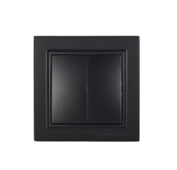 Interruptor de Pared de 2 Módulos y 1 Vía, 220V, IP22, 16A, Interruptor de Luz Eléctrico de Plástico ABS para Uso Doméstico, Estándar EU/UK/US, Alta Calidad al por Mayor