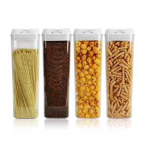 1.9L Cereal Storage Container Set Cereal Jar Container Storage Kitchen Plastic Storage Box Airtight With Lid for Dry Food