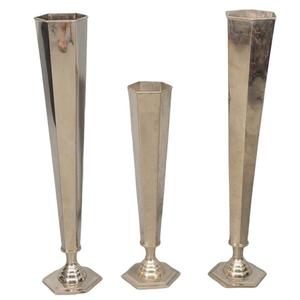 Florero de metal Color plata Soporte de flores hecho a mano Mejor venta Artículos para el hogar Diseñador Florero de metal hecho a mano - Product Image 3