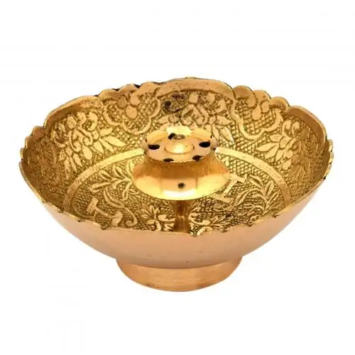 Il supporto di incenso di Design floreale di loto in metallo di qualità garantita per la casa e il tempio utilizza il supporto di incenso in vendita