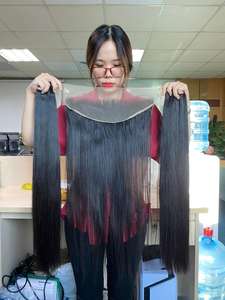 Cabello humano liso de hueso vietnamita, superdoble estiramiento, vendedor de cabello virgen Alineación de cutícula, mechones de cabello vietnamita sin procesar - Product Image 2