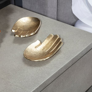 ถาดเสิร์ฟทองเหลืองโบราณในมือมนุษย์รูปร่างโรงแรมถาดสลัดโลหะโค้งมือสำหรับวางโต๊ะ - Product Image 6