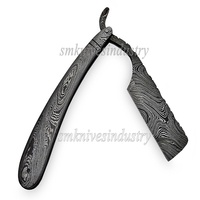 Couteaux SM, rasoir droit professionnel artisanal de luxe, lame en acier Damas, manche personnalisé, haute précision, personnalisation